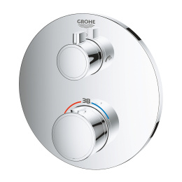 Встраиваемый смеситель Grohe Grohtherm Термостатический для ванны, ванна-душ, круглая розетка, хром