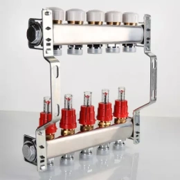 Блок коллекторный VALTEC с расход. 1х4 вых Евроконус 3/4