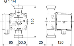Циркуляционный насос Grundfos UP 20-45 N 150
