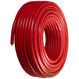 Труба из сшитого полиэтилена (PE-Xa) Usystems Radi Pipe PN10 16x2,2 в теплоизоляции 6 мм красной