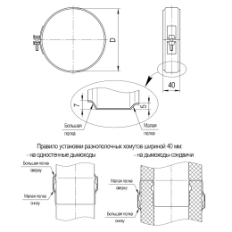 Хомут обжимной FERRUM (430/0,5 мм) Ф80