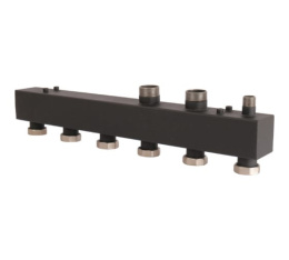 Стальной распределительный коллектор Rommer 3 отопительных контура 1 1/2 x 1 1/2