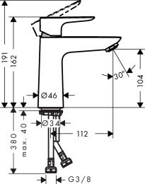 Смеситель для раковины Hansgrohe Talis E 110 71712000