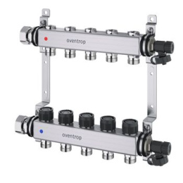 Распределительная гребёнка Oventrop Multidis SF (2020), PN 10, 2 х G 3/4 с рег. вент. вставками