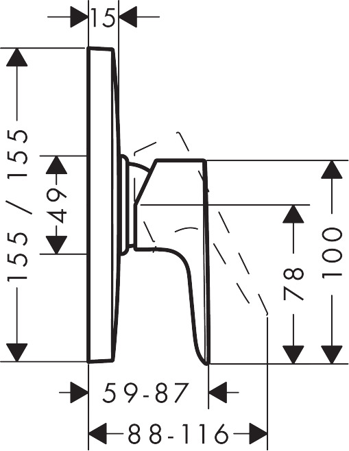 Встраиваемый смеситель Hansgrohe Talis E Highflow 71768000