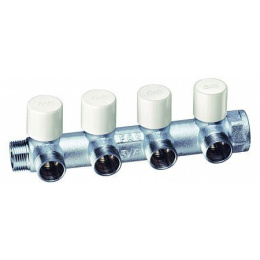 Запорный коллектор FAR 1 (ВР-НР) с 2 отводами 1/2 НР(EU)