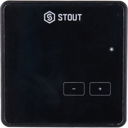 Комнатный терморегулятор Stout R-9z, проводной, черный (STE-0101-009004)