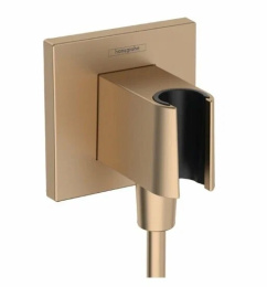 Подключение душевого шланга Hansgrohe Fixfit E 26889140, бронза