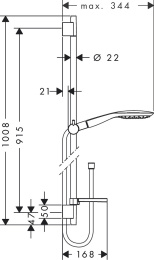 Душевой гарнитур Hansgrohe Raindance Select E 150 3jet 27857000