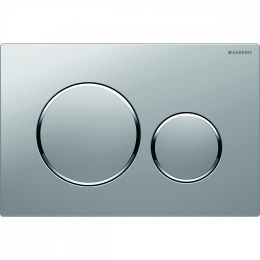 Кнопка смыва Geberit Sigma 20 двойной смыв, олеофобная, хром мат./хром глянц. 115.882.JQ.1