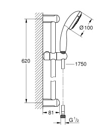 Душевой гарнитур Grohe New Tempesta 100 27795001