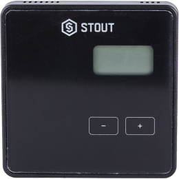 Комнатный терморегулятор Stout R-10b, проводной, чёрный (STE-0101-010002)
