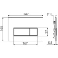 Кнопка смыва, пластик, хром Alcaplast M571