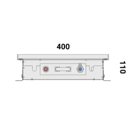 Внутрипольный конвектор с естественной конвекцией Vitron ВК.МАХ.110.400.2900.4ТГ
