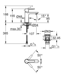 Смеситель для раковины Grohe Lineare 23791001