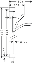 Душевой гарнитур Hansgrohe Croma Select S Multi 26560400