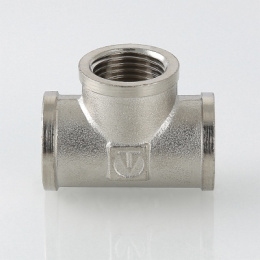 Тройник VALTEC 2 внутренняя, никелированная латунь