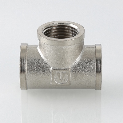 Тройник VALTEC 1 внутренняя, никелированная латунь