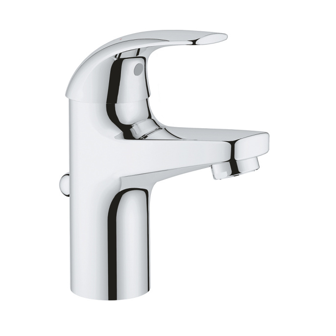 Смеситель для раковины Grohe BauCurve с донным клапаном, хром