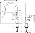 Смеситель для кухни Hansgrohe M54 Talis 220, сталь