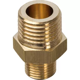 Ниппель переходной Stout 1/2 X3/8 наружная резьба, латунь