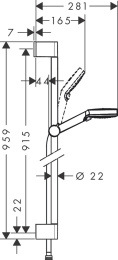 Душевой гарнитур Hansgrohe Crometta Vario 26536400