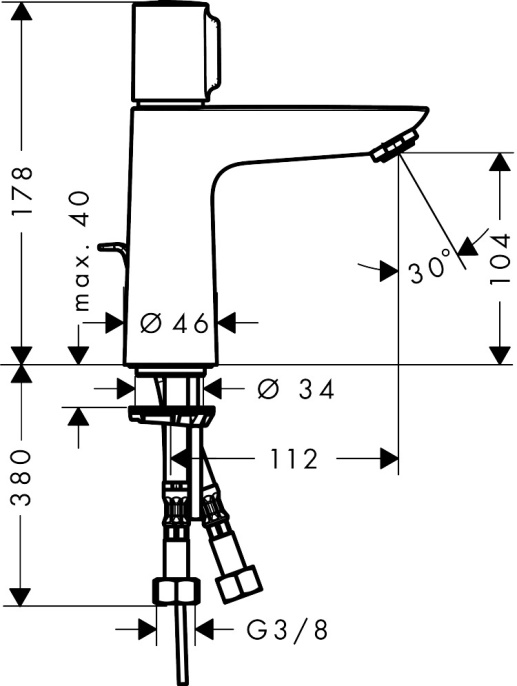 Смеситель для раковины Hansgrohe Talis Select E 110 71750000