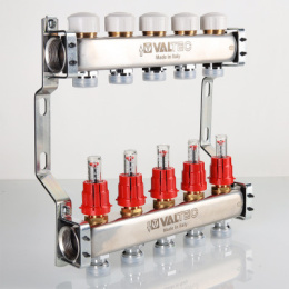 Блок коллекторный VALTEC с расход. 1х3 вых Евроконус 3/4
