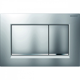 Кнопка смыва Geberit Sigma 30 двойной смыв, олеофобная, хром мат./хром глянц. 115.883.JQ.1