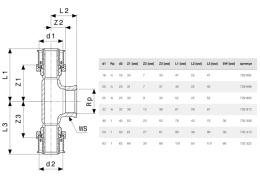 Тройник Viega SmartPress переходной 40 x Rp 1 x 40, модель 6717