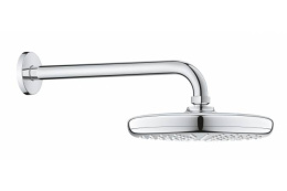 Верхний душ Grohe Tempesta 210 с душевым кронштейном 286 мм, расход 9,5 л/мин 26412000, хром