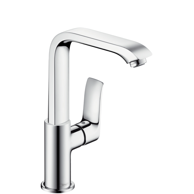 Смеситель для раковины Hansgrohe Metris, поворотный излив, хром