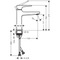Смеситель для раковины Hansgrohe Metropol 110, бронза