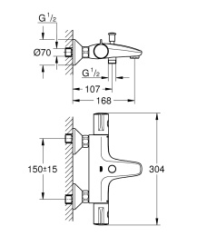 Термостатический смеситель Grohe Grohtherm 800 34567000