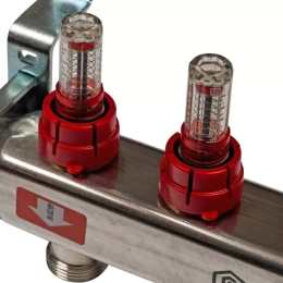 Коллектор Stout из нержавеющей стали с расходомерами 1/3/4x2, SMS 0917 000002