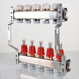 Блок коллекторный VALTEC с расход. 1х3 вых Евроконус 3/4