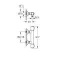 Смеситель для душа Grohe Grohtherm термостатический, настенный монтаж, хром