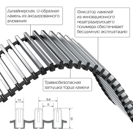 Внутрипольный конвектор с естественной конвекцией Royal Thermo 75/200/3000-DG-U-NA