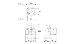 Циркуляционный насос Grundfos UPS 32-100 F