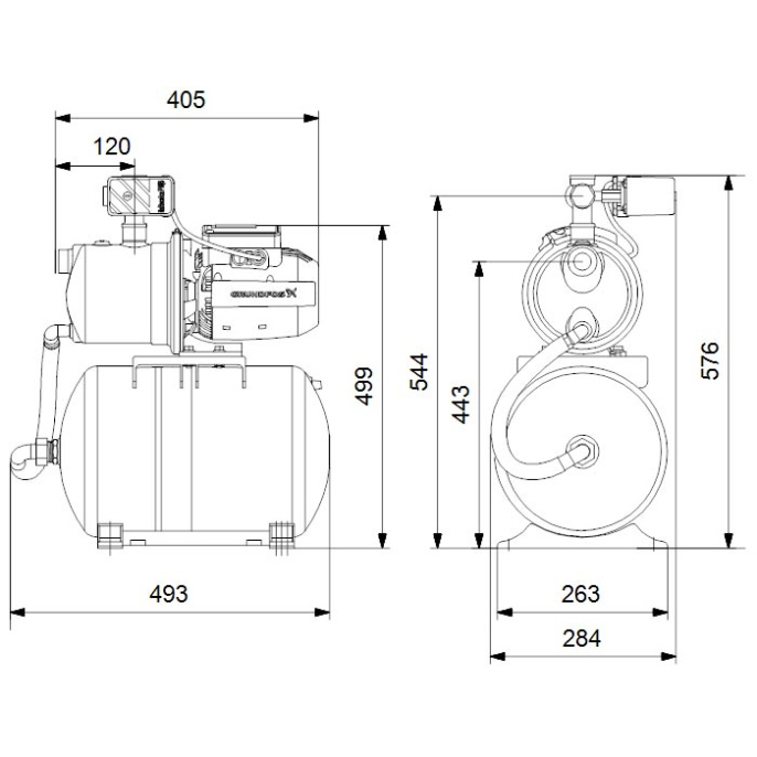 Насосная станция Grundfos JP 3-42 PT-H