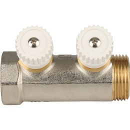 Коллектор Stout с регулировочными вентилями 1x3/4EK с 2 отводами, SMB 6851 013402