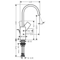Смеситель для раковины Hansgrohe Vivenis 210, push-open, матовый белый