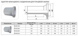 Адаптер фланцевого соединения Thermaflex для торцевой сварки PB-VB125N