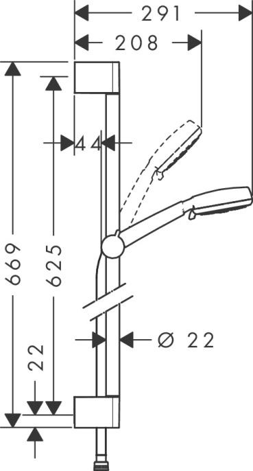 Душевой гарнитур Hansgrohe Crometta 100 Vario 26651400