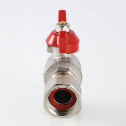 Кран шаровой VALTEC угловой с накидной гайкой и внутренней резьбой 1/2 х 1/2