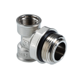 Тройник VALTEC коллекторный с вращающимся штуцером 3/4НРх1/2ВРх1/2ВР