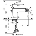 Смеситель для биде Hansgrohe Talis E, бронза