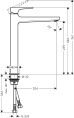 Высокий смеситель для раковины Hansgrohe Metropol 32512000