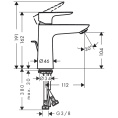 Смеситель для раковины Hansgrohe Talis E 110, черный хром