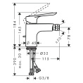 Смеситель для биде Hansgrohe Logis E, хром